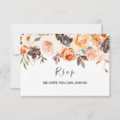 Rustieke herfst Elegant Bloemen Menu Keuze (Voorkant)