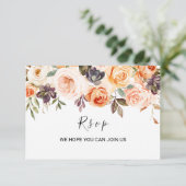 Rustieke herfst Elegant Bloemen Menu Keuze (Staand voorkant)