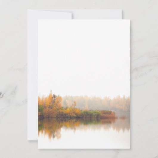 Rustieke Herfst Elegant en eenvoudige bruiloft Kaart (Achterkant)