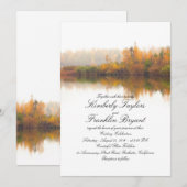 Rustieke Herfst Elegant en eenvoudige bruiloft Kaart (Voorkant / Achterkant)