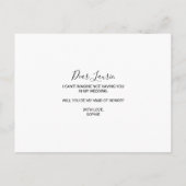 Rustieke herfst Elegant Floral Maid of Honor Uitnodiging Briefkaart (Achterkant)