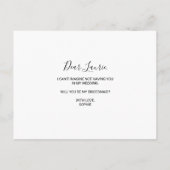 Rustieke herfst Elegant Floral Maid of Honor Uitnodiging Briefkaart (Achterkant)