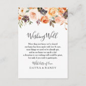 Rustieke herfst elegante bloem bruiloft wensput informatiekaartje (Voorkant)