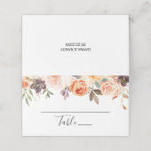 Rustieke herfst Elegante bloemenbruiloft plaats ka Plaatskaartje (Buitenkant ongevouwen)