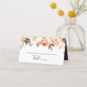Rustieke herfst Elegante bloemenbruiloft plaats ka Plaatskaartje (Voorkant)