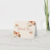 Rustieke herfst elegante terracotta bedankkaart (Voorkant)