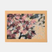 Rustieke herfst esdoorn laat roestig rood roze bru deurmat (Voorkant)