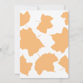 Rustieke Herfst Esdoornblad Zalm Oranje Witte Brui Kaart (Achterkant)