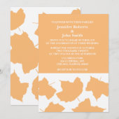 Rustieke Herfst Esdoornblad Zalm Oranje Witte Brui Kaart (Voorkant / Achterkant)