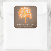 Rustieke herfst esdoornsiroop fles sjabloon label (Tas)