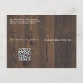 Rustieke Herfst Fairy Lights and Leaves Save the D Aankondigingskaart (Achterkant)