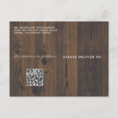 Rustieke Herfst Fairy Lights and Leaves Save the D Aankondigingskaart (Achterkant)