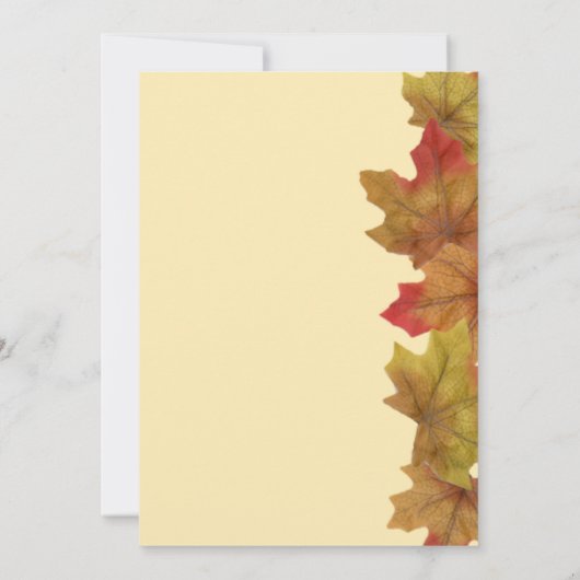 Rustieke Herfst Festival herfstbladeren Kaart (Achterkant)