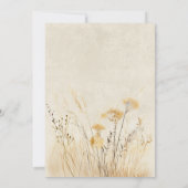 Rustieke Herfst Fields Bloemen Lijst Bruidsbrunch Kaart (Achterkant)