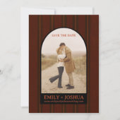 Rustieke Herfst Flat Save The Date Wedding Kaart H (Voorkant)