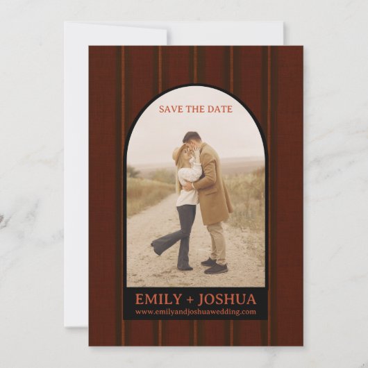 Rustieke Herfst Flat Save The Date Wedding Kaart H (Voorkant)