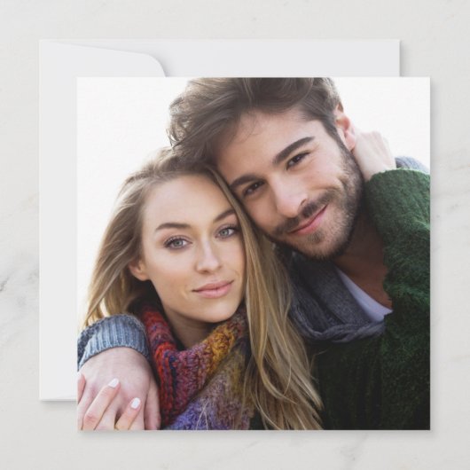 Rustieke Herfst Floral Bewaar de datum met foto Save The Date (Achterkant)