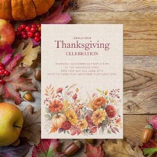 Rustieke Herfst Floral Linnen Thanksgiving