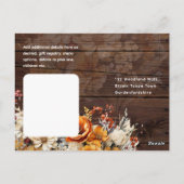 Rustieke Herfst Floral RSVP Briefkaart (Achterkant)