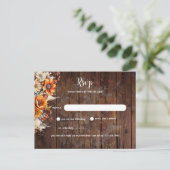 Rustieke Herfst Floral RSVP Briefkaart (Staand voorkant)