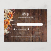 Rustieke Herfst Floral RSVP Briefkaart (Voorkant)