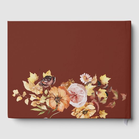 Rustieke Herfst Floral Wedding Custom Gastenboek (Achterkant)