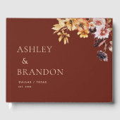 Rustieke Herfst Floral Wedding Custom Gastenboek (Voorkant)