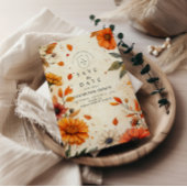 Rustieke Herfst Flower Wedding Save The Date