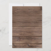 Rustieke Herfst Foliage Barn Wood Thanksgiving Din Kaart (Achterkant)