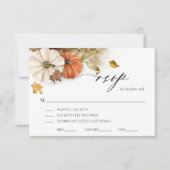 Rustieke Herfst Foliage Bruiloft RSVP Kaart (Voorkant)