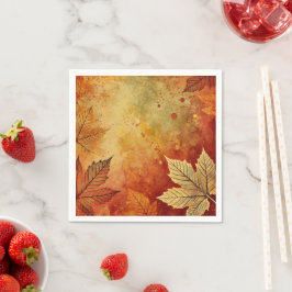 Rustieke Herfst Foliage Distressed Ink Decoupage Servet