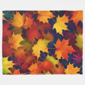 Rustieke Herfst Foliage Fleece Deken (Voorkant (Horizontaal))