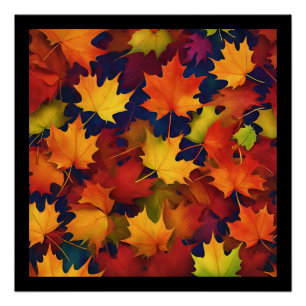 Rustieke Herfst Foliage Glossy Poster