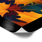Rustieke Herfst Foliage Glossy Poster (Hoek)
