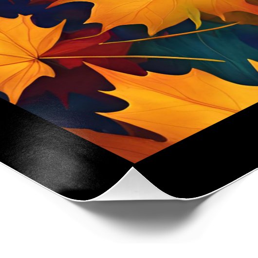 Rustieke Herfst Foliage Glossy Poster (Hoek)