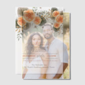 Rustieke Herfst Foliage Sinaasappel Bloemen Herfst Vellum Uitnodigingen (Offset (Koppel))