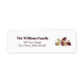 Rustieke Herfst Foliage Thanksgiving Retouradres Etiket (Voorkant)
