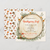 Rustieke Herfst Foliage Wildflowers Mushroom Kaart (Voorkant / Achterkant)