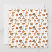 Rustieke Herfst Foliage Wildflowers Mushroom Kaart (Achterkant)