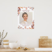 Rustieke Herfst Funeralie Viering Van Het Leven Fo Poster (Keuken)