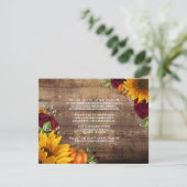 Rustieke herfst gebladerte bruiloft details Kaart (Staand voorkant)