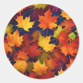 rustieke Herfst gebladerte Sticker (Voorkant)
