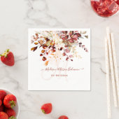 Rustieke Herfst gebladerte tandvlees eucalyptus mo Servet (Insitu)