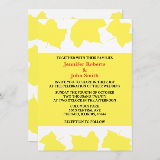 Rustieke Herfst gele esdoorn bladeren kleurrijke b Kaart (Voorkant / Achterkant)