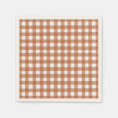 Rustieke herfst gingham dinerfeest servet (Voorkant)