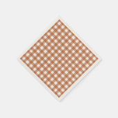 Rustieke herfst gingham dinerfeest servet (Hoek)