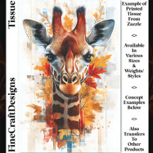 Rustieke Herfst Giraffe Portret DE3 Decoupage