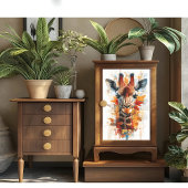 Rustieke Herfst Giraffe Portret DE3 Decoupage Tissuepapier