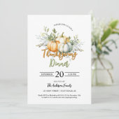 Rustieke Herfst groen laat pompoen Thanksgiving Kaart (Staand voorkant)