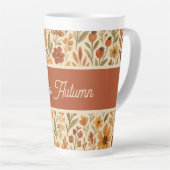 Rustieke herfst hallo vibe bloemen - latte mok (Rechterhoek)